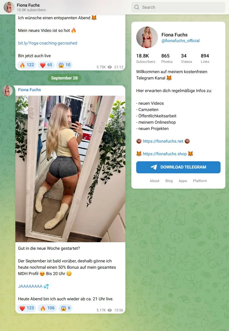 Vorschau des Telegram-Kanals Fiona Fuchs